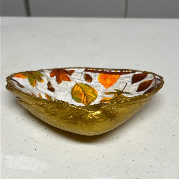 Decorative Autumn Leaf Trinket Dish Shell - Picture 5 of 8